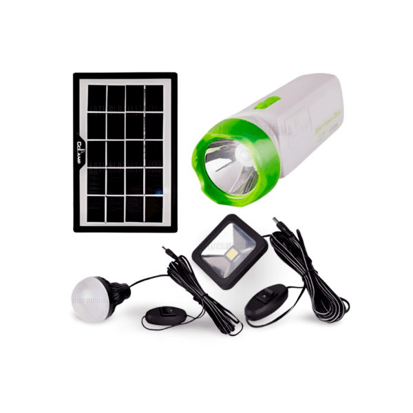 Linterna 033 Recargable 3w Portátil Panel Solar