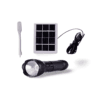 Linterna 037 Recargable Con Panel Solar y Mini Lampara