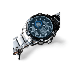 Reloj Joefox Metálico doble Hora Plateado-negro