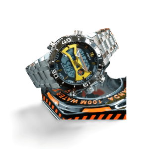 Reloj Joefox Metálico doble Hora Plateado-negro-dorado