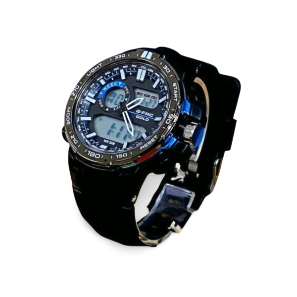 Reloj G-Force Metálico doble Hora Negro-plateado