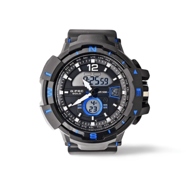 Reloj G-Force Deportivo doble Hora Negro-azul